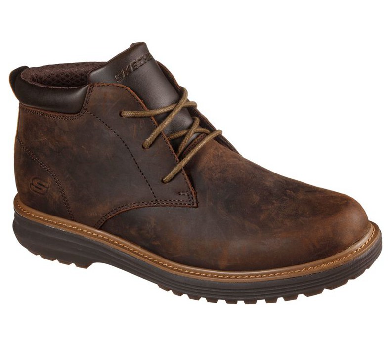 Skechers Wenson - Osteno - Mens Boots Chocolate [AU-HS0096]